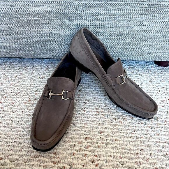 Salvatore Ferragamo men’s leather suede loafer main image 13